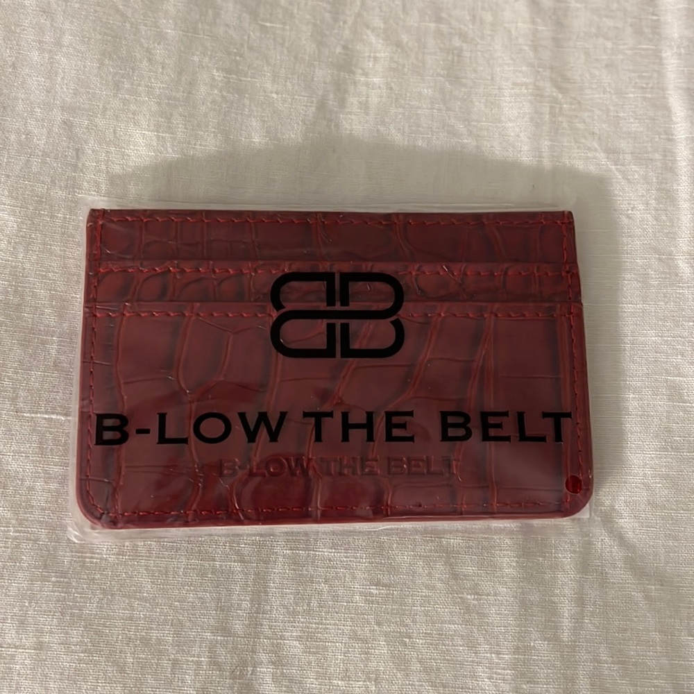 B-Low the Belt Red Croc Card Case